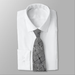 Grey image divided into rectangles, bright wire tie