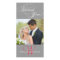 GREY INITIAL SCRIPT WEDDING THANK YOU PHOTO CARD