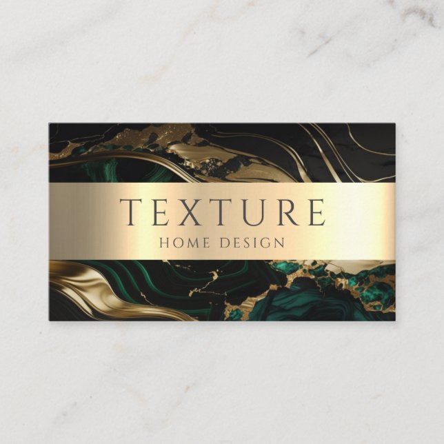 Grey Ink Pattern Marble Texture Stone Pattern Business Card (Front)