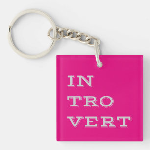 Grey Introvert Acrylic Keychain