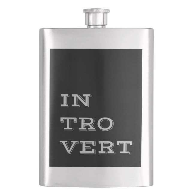 Grey Introvert Flask (Front)