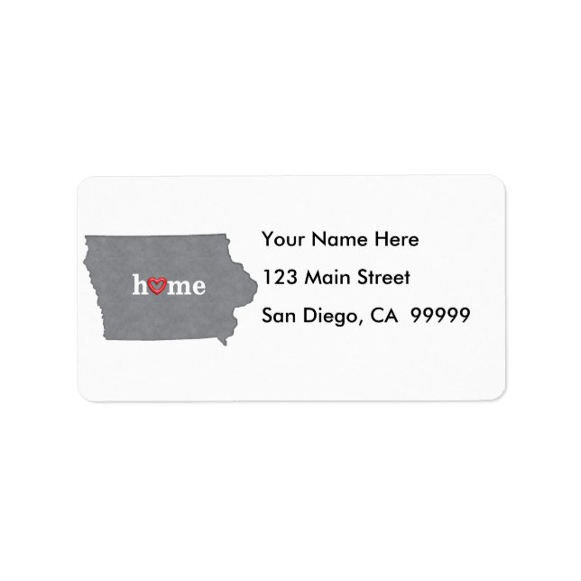 Grey IOWA Home & Open Heart Label (Front)