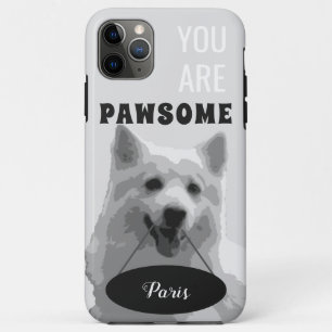 Grey Japanese Spitz iPhone 11 Pro Max Case