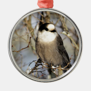 Grey Jay Metal Ornament