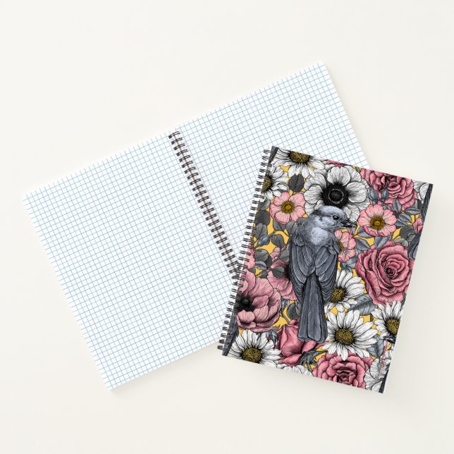 Grey jays and flowers notebook (Inside)