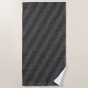 Grey Jeans Fabric Beach Towel