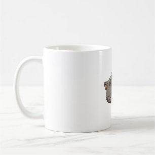 Grey kawaii Sleeping cat Coffee Mug