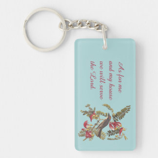 Grey Kingbird and Bible Verse Keychain