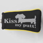 Grey Kiss My Putt Cheeky Golf Head Dachshund