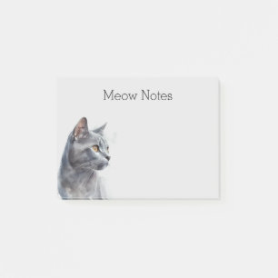 Grey Kitty Cat Post-it Notes