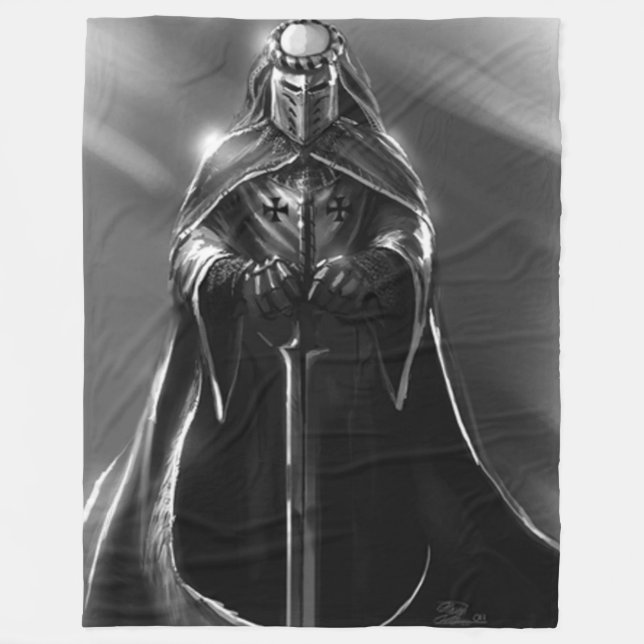 GREY KNIGHT FLEECE BLANKET (Front)