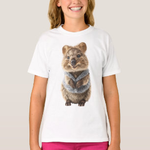 Grey Knit Vest Quokka Kids T-Shirt