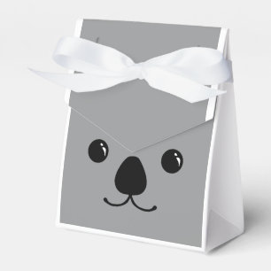 Grey Koala Cute Animal Face Design Favor Box