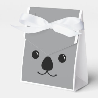 Grey Koala Cute Animal Face Design Favor Box