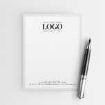 Grey Kraft Add Your Rectangle Business Logo Text Letterhead<br><div class="desc">Promote your business with this modern,  professional letterhead featuring custom rectangle logo. Easily add your logo and text by clicking on the "personalize" option.</div>