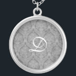 Grey Lace Sterling Silver Necklace<br><div class="desc">Beautiful Lace Sterling Silver Necklace - background colour can be changed.. Great as a wedding favour, wedding gift, birthday gift or holiday gift.</div>