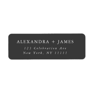 Grey Large Text Modern Return Address Label