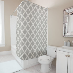 Grey Lattice   Modern Farmhouse Bathroom Decor