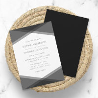 Grey Layered Geometric & Black Wedding