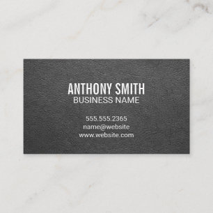 Grey Leather Luxury Business Card