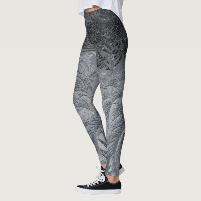 Grey Leaves Leggings (Left)