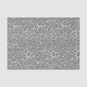 Grey Leopard Animal Print Tissue Paper