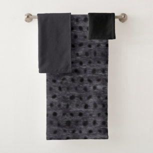 Grey Leopard    Bath Towel Set