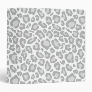 Grey Leopard Print Binder