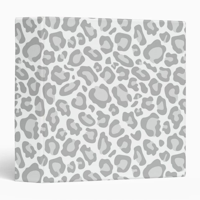 Grey Leopard Print Binder (Front/Spine)