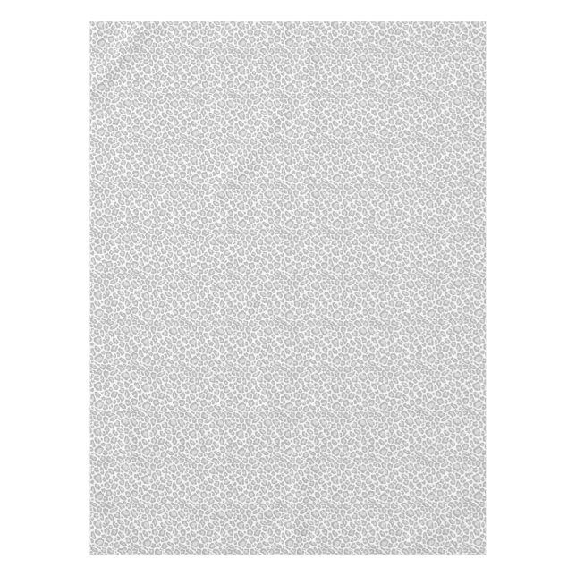 Grey Leopard Print Tablecloth (Front)