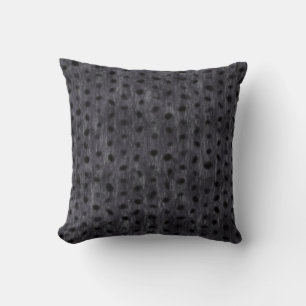 Grey Leopard Throw Pillow