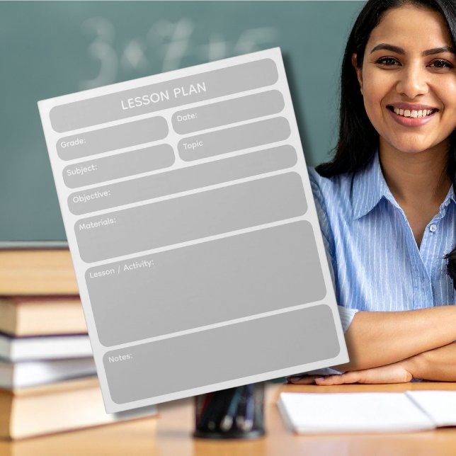 Grey Lesson Planner Pad (Creator Uploaded)