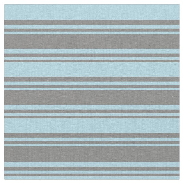 Grey & Light Blue Pattern of Stripes Fabric (Close Up)