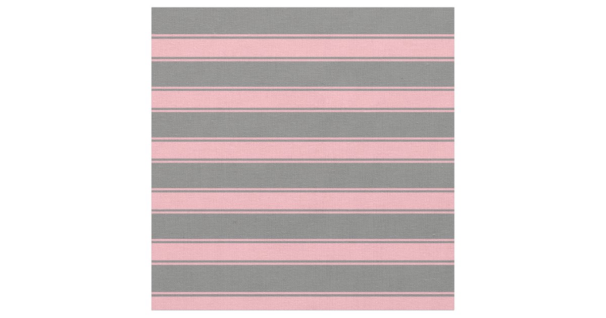 Grey & Light Pink Lines/Stripes Pattern Fabric Zazzle