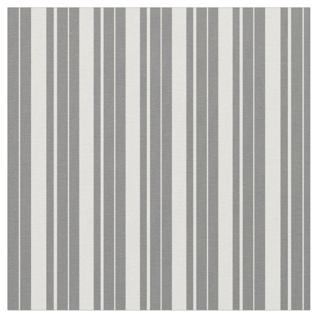 Grey & Light Yellow Coloured Pattern of Stripes Fabric (Close Up)