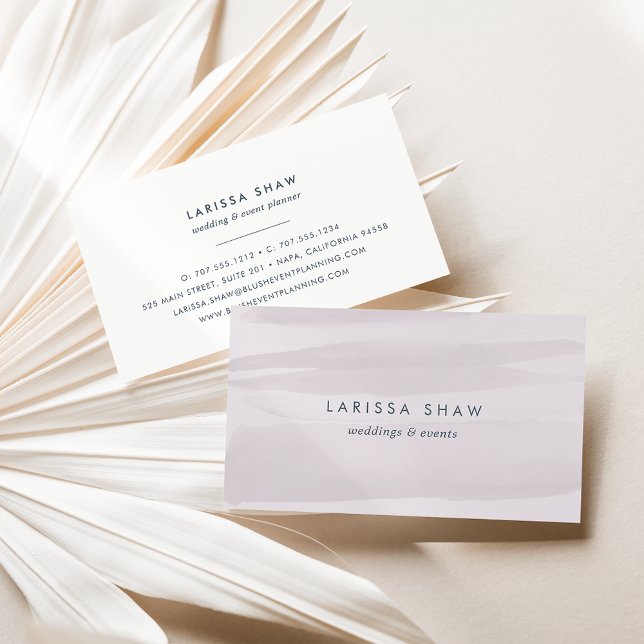 Grey Lilac Watercolor Business Card (Creator Uploaded)