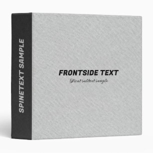 Grey Linen Burlap Fabric Look Black Accents Binder