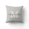 Grey Linen Coal White Monogram Wedding Keepsake
