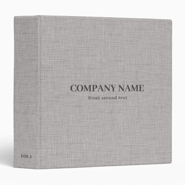 Grey Linen Texture   Binder (Front/Spine)
