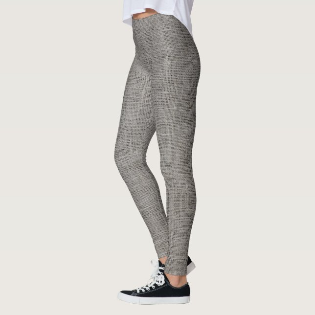Grey Linen Texture  Leggings (Left)