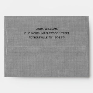 Grey Linen Thanksgiving Dinner Envelope