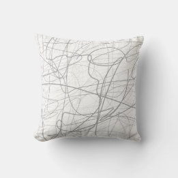Grey lines Throw Pillow