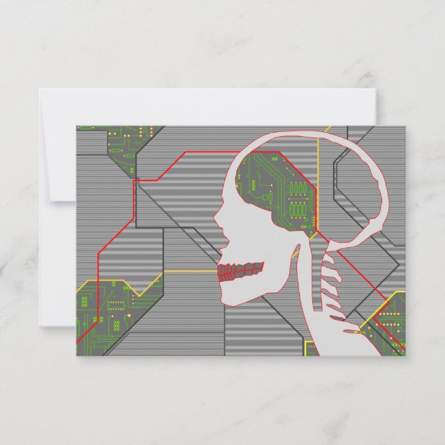 grey logicskull invitation (Front)
