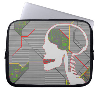 grey logicskull laptop sleeve