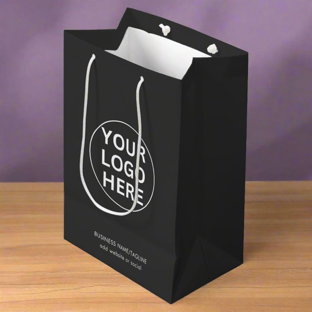 Grey Logo l Professional Business Corporate  Medium Gift Bag (Creator Uploaded)