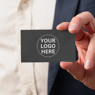 Grey Logo l Professional Clean Elegant Minimal  Business Card