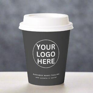 Grey Logo l Professional Promotional Business Paper Cups