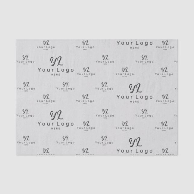Grey Logo pattern Business Brand Simple Packaging Tissue Paper (Front)