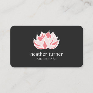 Grey Lotus QR CODE wellness spa massage yoga Bus Business Card