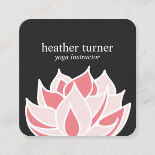 Grey Lotus wellness spa massage yoga  Square Business Card